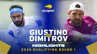 Lorenzo Giustino vs. Grigor Dimitrov Highlights | 2026 US Qualifying Open Round 1