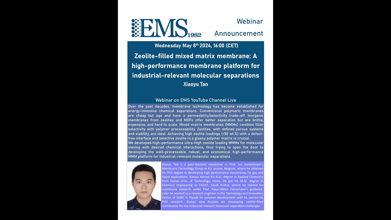 EMS Webinar - Xiaoyu Tan - 8-05-2024