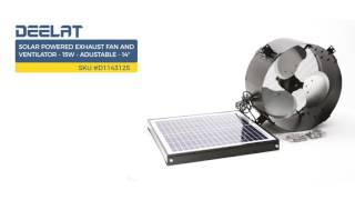 Solar Powered Exhaust Fan and Ventilator - 15W - Adustable - 14