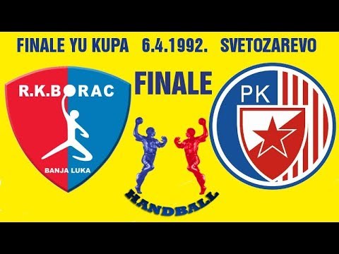 FINALE  KUPA JUGOSLAVIJE 1992 HANDBALL RUKOMET BORAC BANJA LUKA CRVENA ZVEZDA SVETOZAREVO JAGODINA