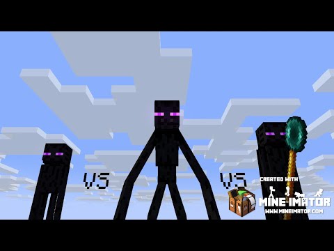 (13+) Enderman vs Mutant Enderman vs Ender Lord Minecraft Animation