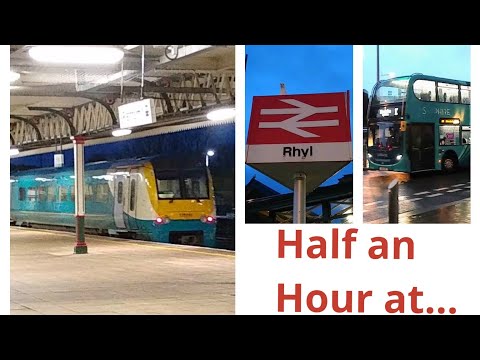 Half an Hour at (331) - Rhyl Railway and Bus Station 23.01.2021 - Arriva Class 158 175 221