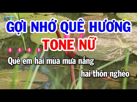 Karaoke Gợi Nhớ Quê Hương Tone Nữ ( Em ) Nhạc Sống Tuấn Cò
