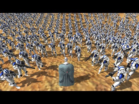 Grievous Surrounded by 1,000 CLONE TROOPERS! - Men of War: Star Wars Mod Battle Simulator