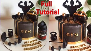 Gym Cake | Workout Cake Decorating Ideas | Gym Theme Cake