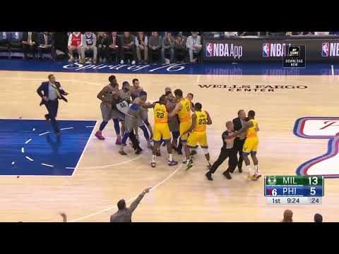 Eric Bledsoe ejected for throwing the ball at Joel Embiid in an altercation2