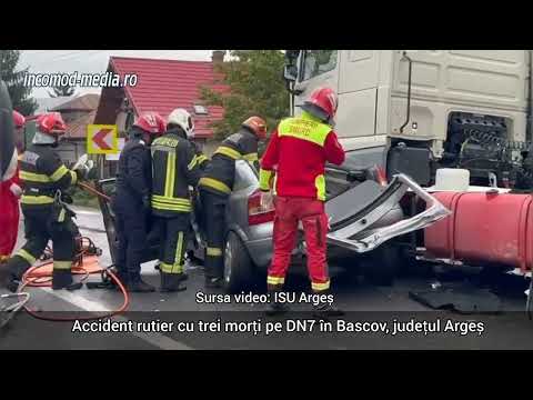 Trei morți într-un accident rutier pe DN7, în comuna Bascov 
