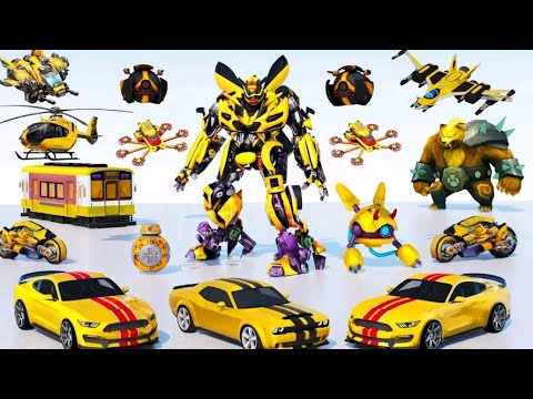 Bumblebee Multiple Transformation Jet Robot Car Game 2023 Android Gameplay FHD