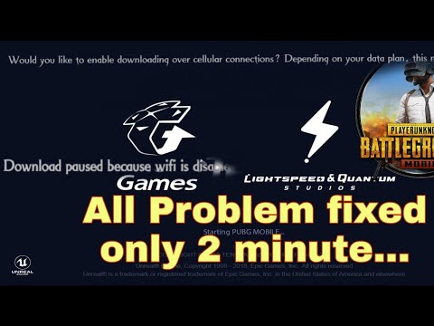 How To Fix The Problem Of Pubg Resources Not Download Fix It - pubg all problm fixed download pause because wifi is disable data file recover