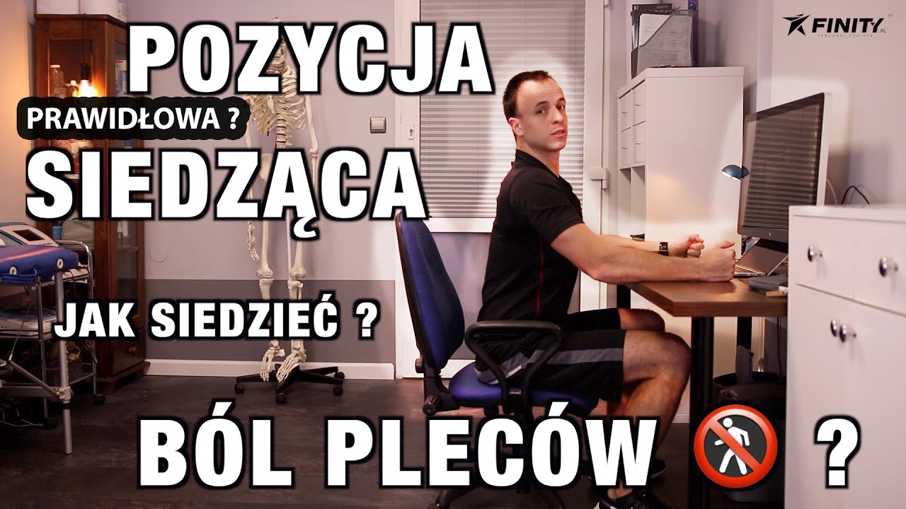 Prawidłowa pozycja siedząca 🚷 Ergonomia pracy❗️Jak siedzieć aby nie mieć bólu pleców kręgosłupa