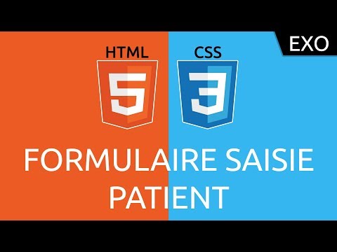 Exo HTML CSS 3 formulaire saisie patient