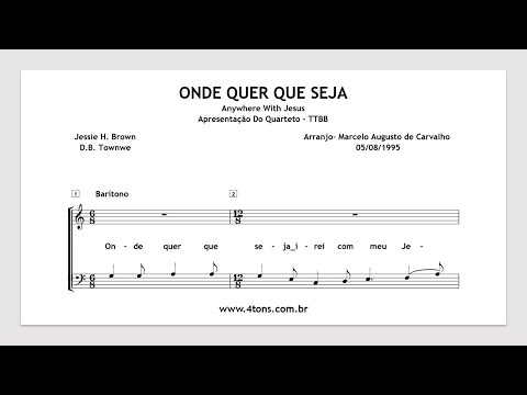 TTBB 0052 00 ONDE QUER QUE SEJA QUARTETO MIDI
