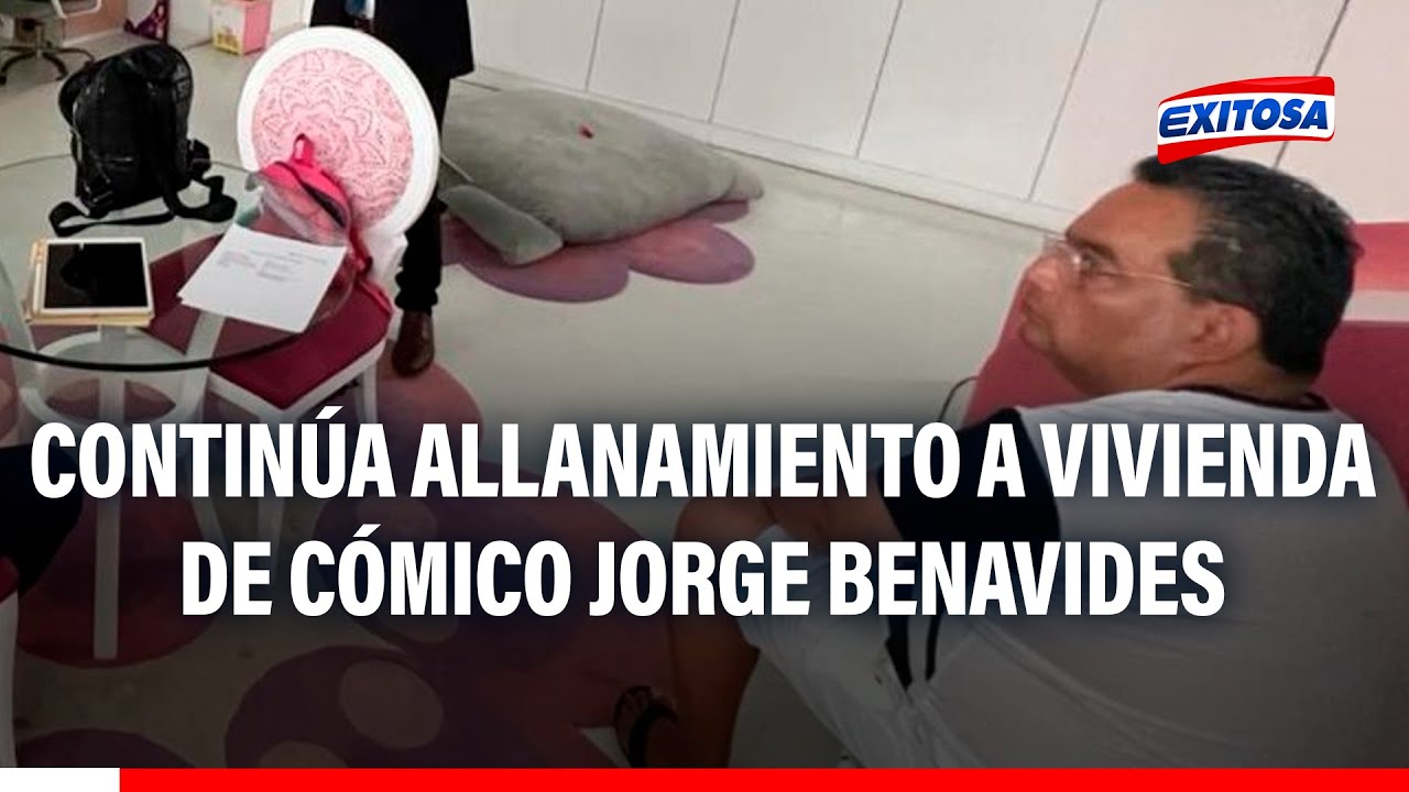 🔴🔵Continúa allanamiento a vivienda de cómico Jorge Benavides por caso de lavado de activos