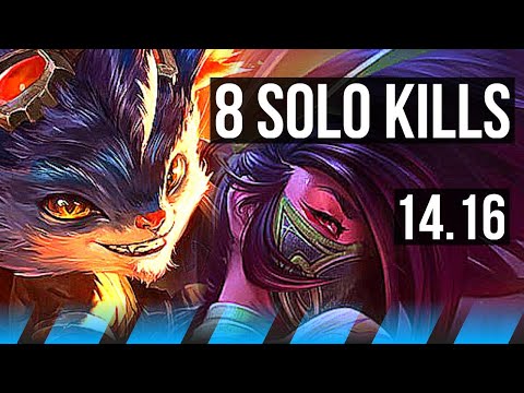 RUMBLE vs AKALI (MID) | 8 solo kills, Legendary, 1000+ games, 17/5/10 | NA Master | 14.16