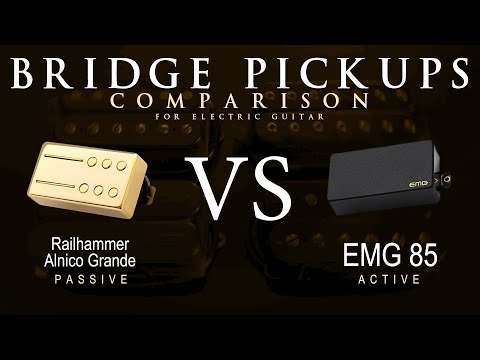 Railhammer ALNICO GRANDE vs EMG 85 - Bridge Guitar Pickup Comparison Tone Demo