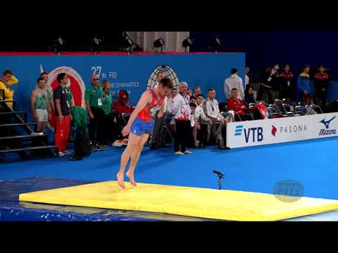 SHLYAKIN Maxim (RUS) M - 2019 Trampoline Worlds, Tokyo (JPN) - Qualification Tumbling R2