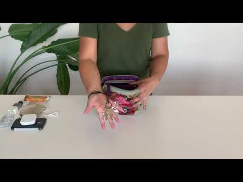 Tour the Perfect Small Leather Zip-Around Bag - Anuschka Dreamy Blossoms Crossbody.