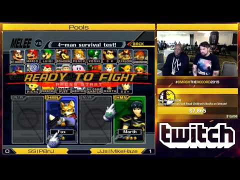 Smash The Record 2015 - Melee Pools - SS | PBnJ (Fox) Vs. JJs | MikeHaze (Fox/Marth)
