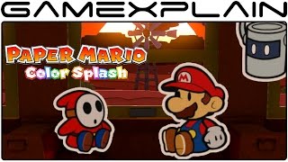 Mario & a Shy Guy Share a Moment in Paper Mario: Color Splash (Sunset Express 1080p Gameplay)