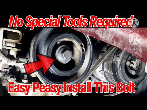Secret way Installing this Crank Bolt! Works with Any Vehicle.How to Hold Crank Pulley Steady #diy