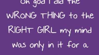 Right Girl- The Maine Lyrics on screen