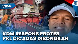 Respons KDM Diprotes setelah Lakukan Pembongkaran Lapak PKL di Cicadas: Trotoar Bukan Buat Jualan