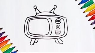 Television Drawing Easy | Step By Step Television Drawing|#drawing #easy