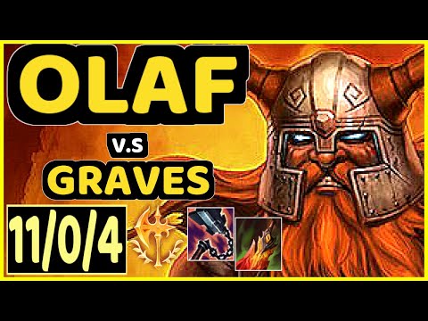 OLAF vs GRAVES - 11/0/4 KDA JUNGLE GAMEPLAY - NA Ranked GRANDMASTER