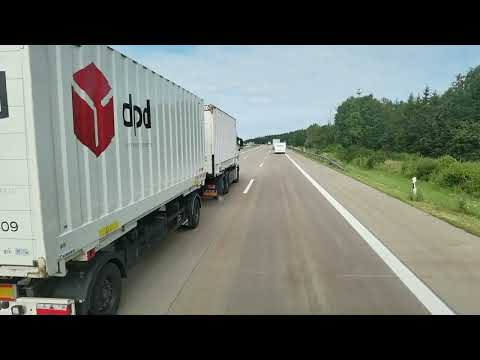 Mercedes Actros 1853 - Fahrt Augsburg nach Crailsheim - Teilst. A8 Jettingen bis Kreuz Ulm-Elchingen