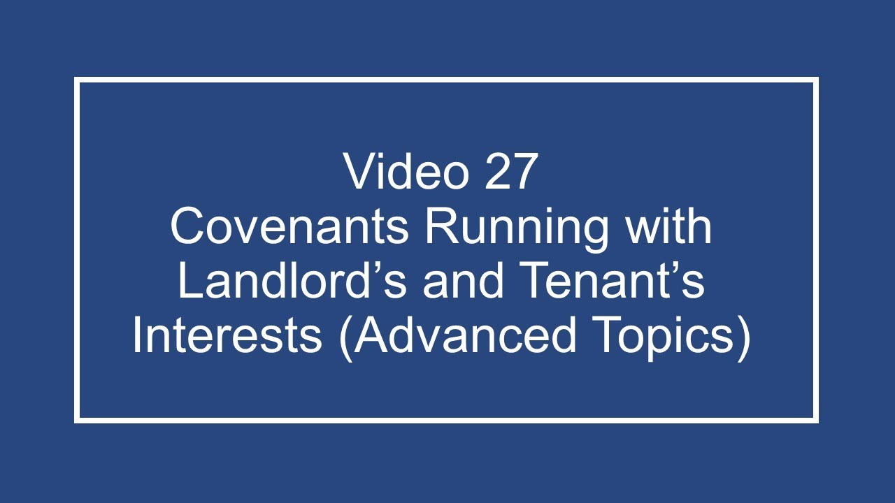 What are landlord's covenants? Tipseri