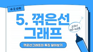 (온라인학습) 4학년 2학기 수학 5단원 꺾은선그래프 3차시꺾은선그래프의 특징 알아보기(교과서 104~105쪽)