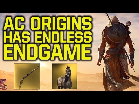 Assassins Creed Origins HAS ENDLESS ENDGAME - PROGRESS BEYOND MAX LEVEL (AC ORIGINS Gameplay) Video
