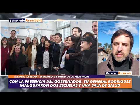 Con la presencia del gobernador, en General Rodríguez inauguraron dos escuelas y una sala de salud