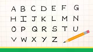 English alphabet writing, english capital letter writing, A to Z, Print handwriting, nursery,