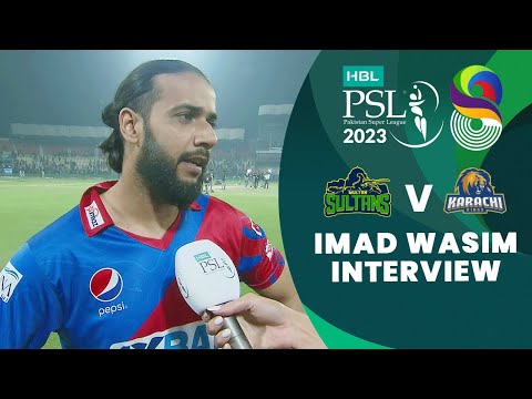 Imad Wasim Interview | Multan Sultans vs Karachi Kings | Match 11 | HBL PSL 8 | MI2T