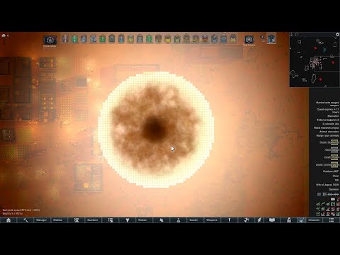 Rimworld [RimAtomics] - High Vs Low Yield Nuke Demo