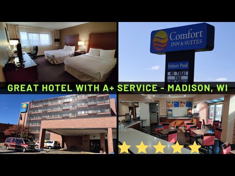 GREAT HOTEL with FRIENDLY STAFF in Madison, WI | Room Tour | Comfort Inn & Suites Madison - Airport