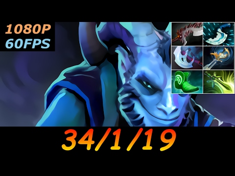 Dota 2 Riki Pro 34/1/19 (Kills/Deaths/Assists) Top MMR 649 GPM Ranked Full Gameplay