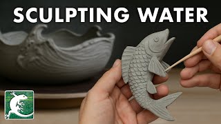 Sculpting a Bonsai Pot with Jumping Fish and Water Splash Effects
