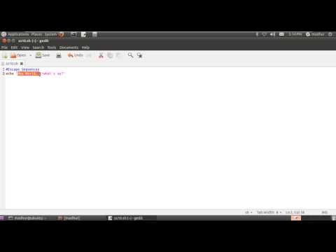 Shell Scripting Tutorial 26  Escape Sequences