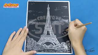 Vyškrabovací obrázek stříbrný 20x25 cm - Pes