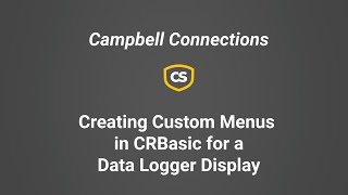creating custom menus in crbasic for a data logger display