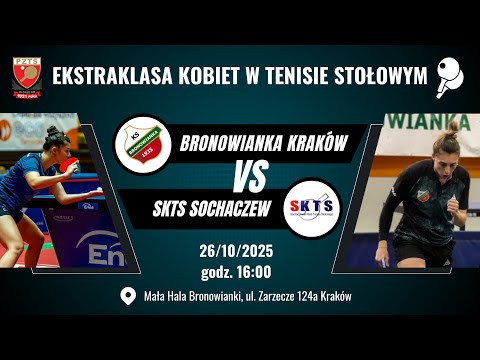 Mecz ekstraklasy tenisa kobiet 26.10.2025r: KS Bronowianka Kraków - SKTS  Sochaczew cz. 2