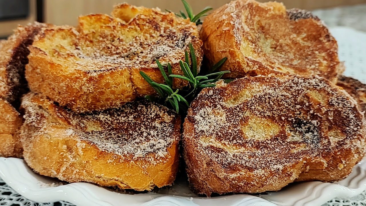 NÃO FRITE faça suas RABANADAS assim ASSADAS e RECHEADAS