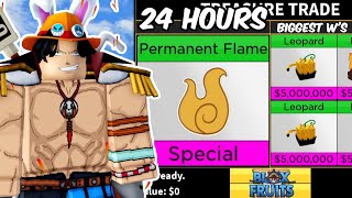 Trading PERMANENT FLAME for 24 Hours in Blox Fruits