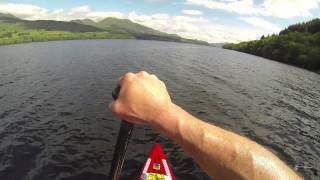 preview picture of video 'First registered blind SUP, (Stand Up Paddle-board), of Loch Tay, Scotland - 20/07/14'