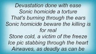 Annihilator - Sonic Homicide Lyrics