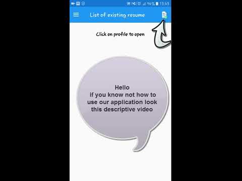 CV Maker Resume Builder PDF Template Format Editor Video