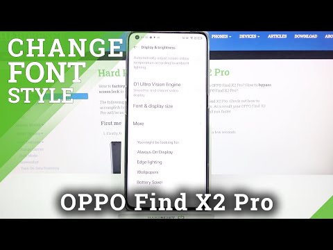 How to Set Up Font Style in OPPO Find X2 Pro – Customize Font Style