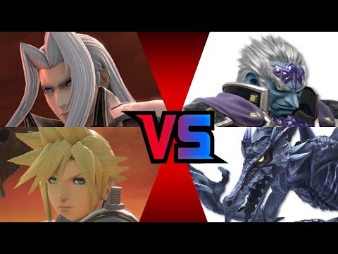SSBU - Sephiroth (me) & Cloud vs Dark Ganondorf & Fake Ridley